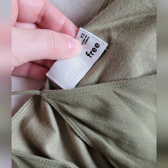 WILFRED Free xs Vivienne slip dress sage green - Picture 5 of 8
